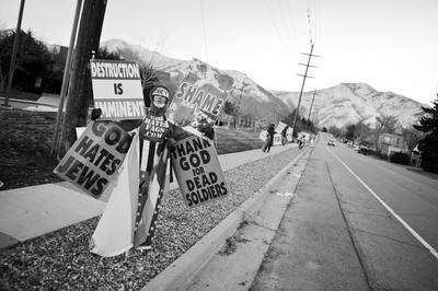 Westboro Baptist Church Pickets Salt Lake City